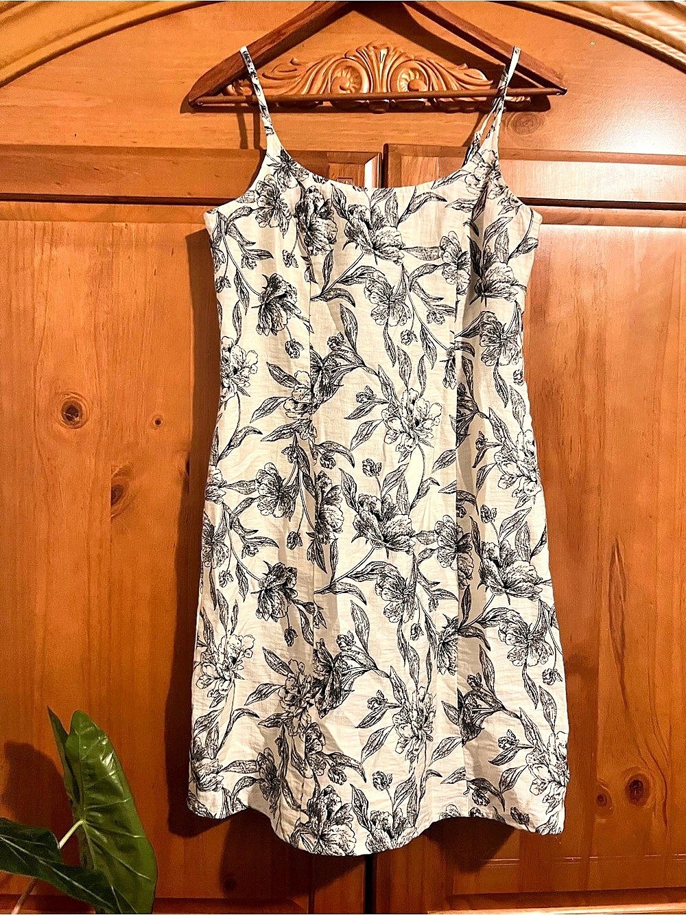 Universal Thread Floral Mini Dress Cream & Black